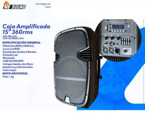 Caja Amplificada 15" 360rms