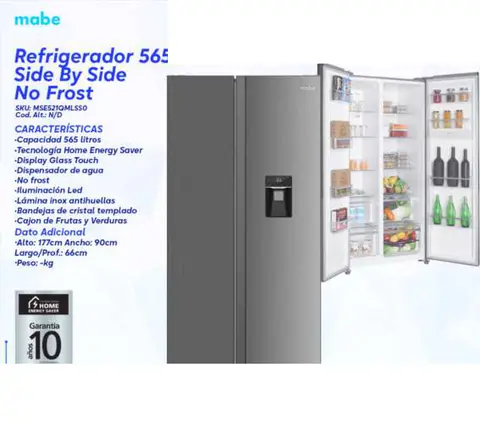 Refrigerador 565L Side By Side No Frost