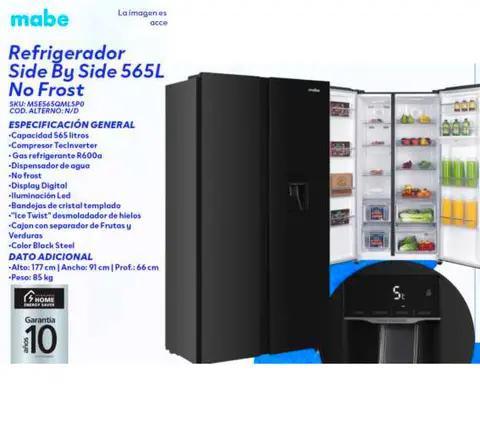 Refrigerador Side By Side 565L No Frost
