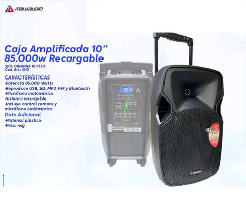 Caja Amplificada 10" Recargable