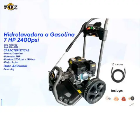 Hidrolavadora a Gasolina 7 HP 2400psi