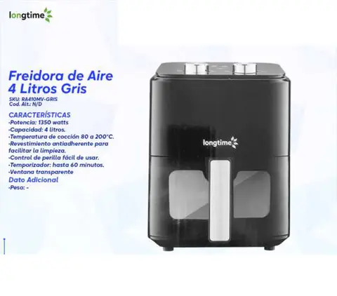 Freidora de Aire 4 Litros Gris
