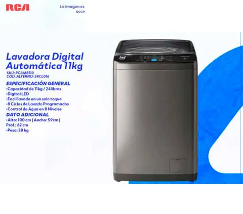 Lavadora Digital Automática 11kg