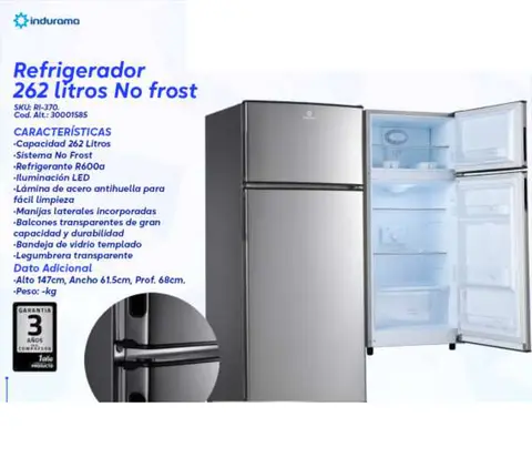 Refrigerador 262 litros No frost