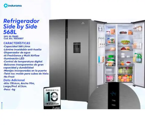 Refrigerador Side by Side 568L