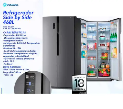 Refrigerador Side by Side 468L