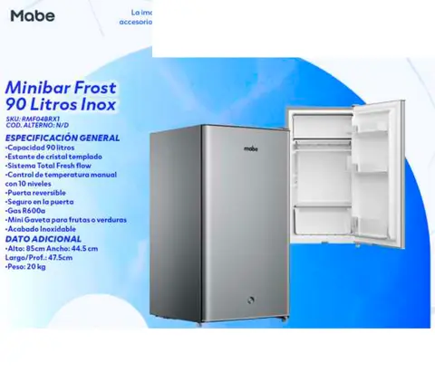 Minibar Frost 90 Litros Inox