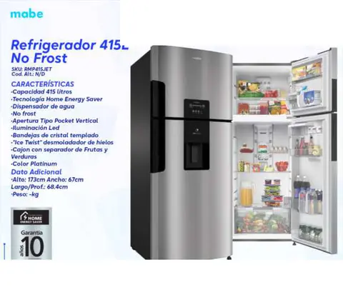 Refrigerador 415L No Frost