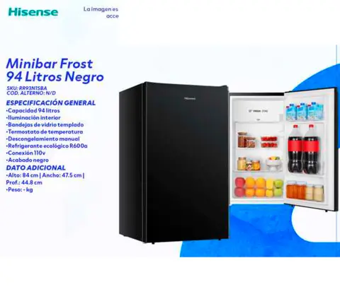 Minibar Frost 94 Litros Negro