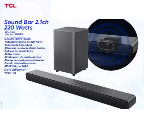 Sound Bar 2.1ch 220 Watts