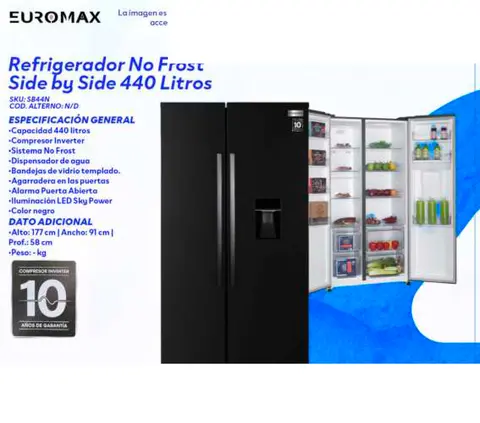 Refrigerador No Frost Side by Side 440 Litros