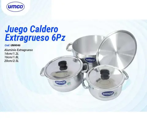 Juego Caldero Extragrueso 6Pz (UMCO)
