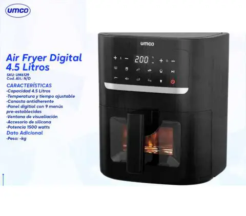 Air Fryer Digital + 4.5 Litros