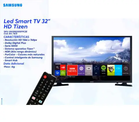 Led Smart TV 32" HD Tizen (Samsung UN32H5000FPCZE)