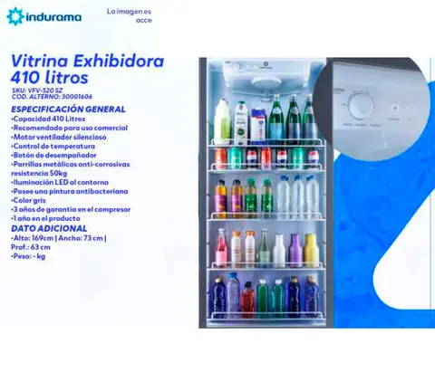 Vitrina Exhibidora 410 litros