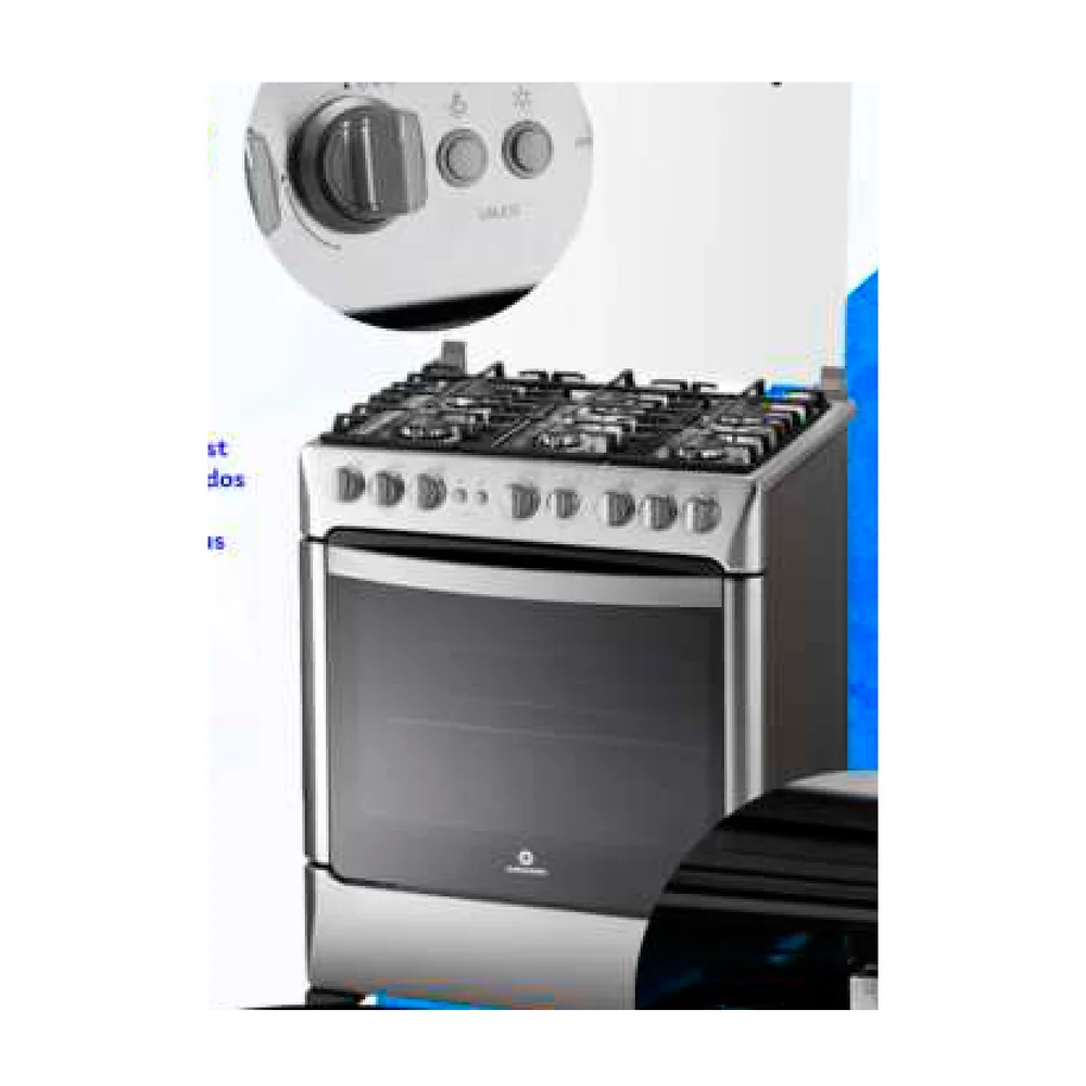 Cocina a Gas 30" 6 Quemadores + Grill (Indurama)