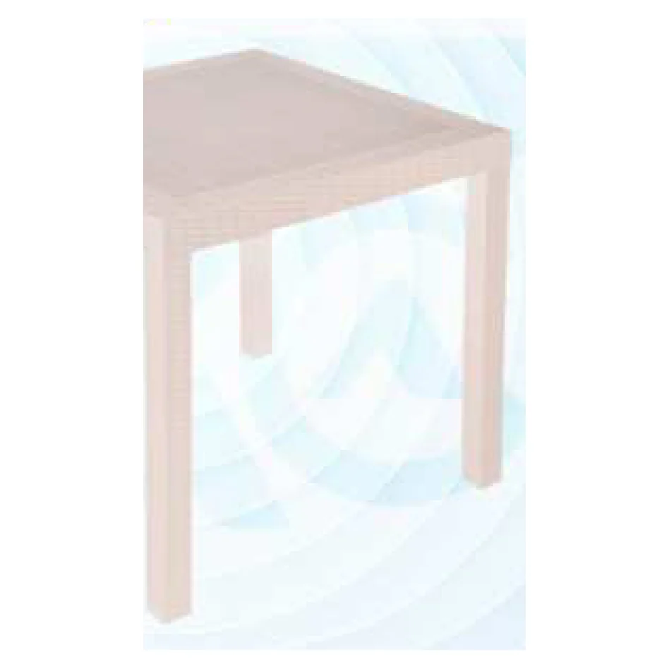 Mesa Ratán Cuadrada Beige