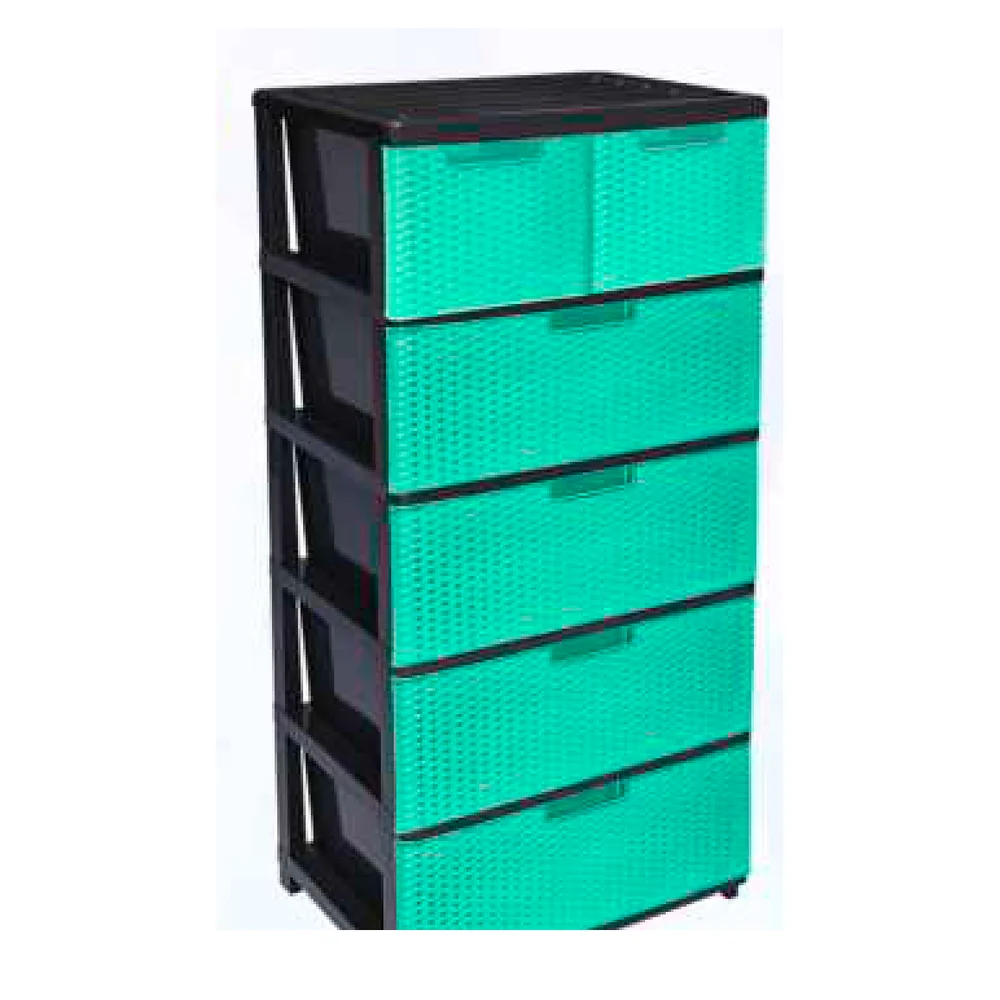 Cajonera Suprema Duo Ratán 5P Menta