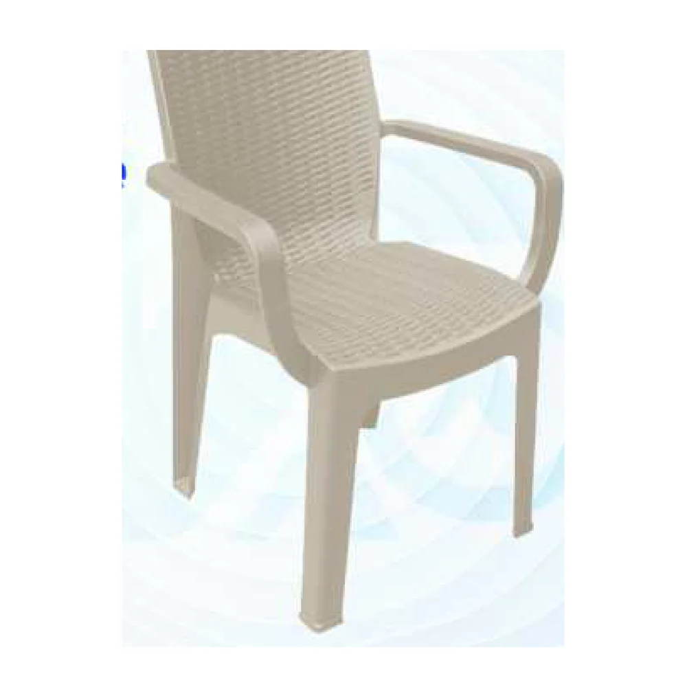 Silla Ratán Corsa Con Brazos Beige