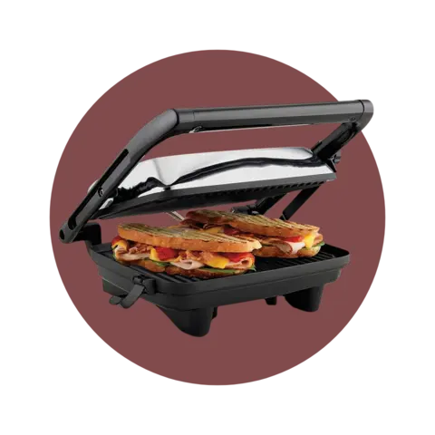 Sanduchera Panini Hamilton Beach 4 panes (25460Z/G/MN)