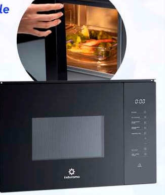 Microondas Empotrable 60cm / 25 Litros Negro 1350w