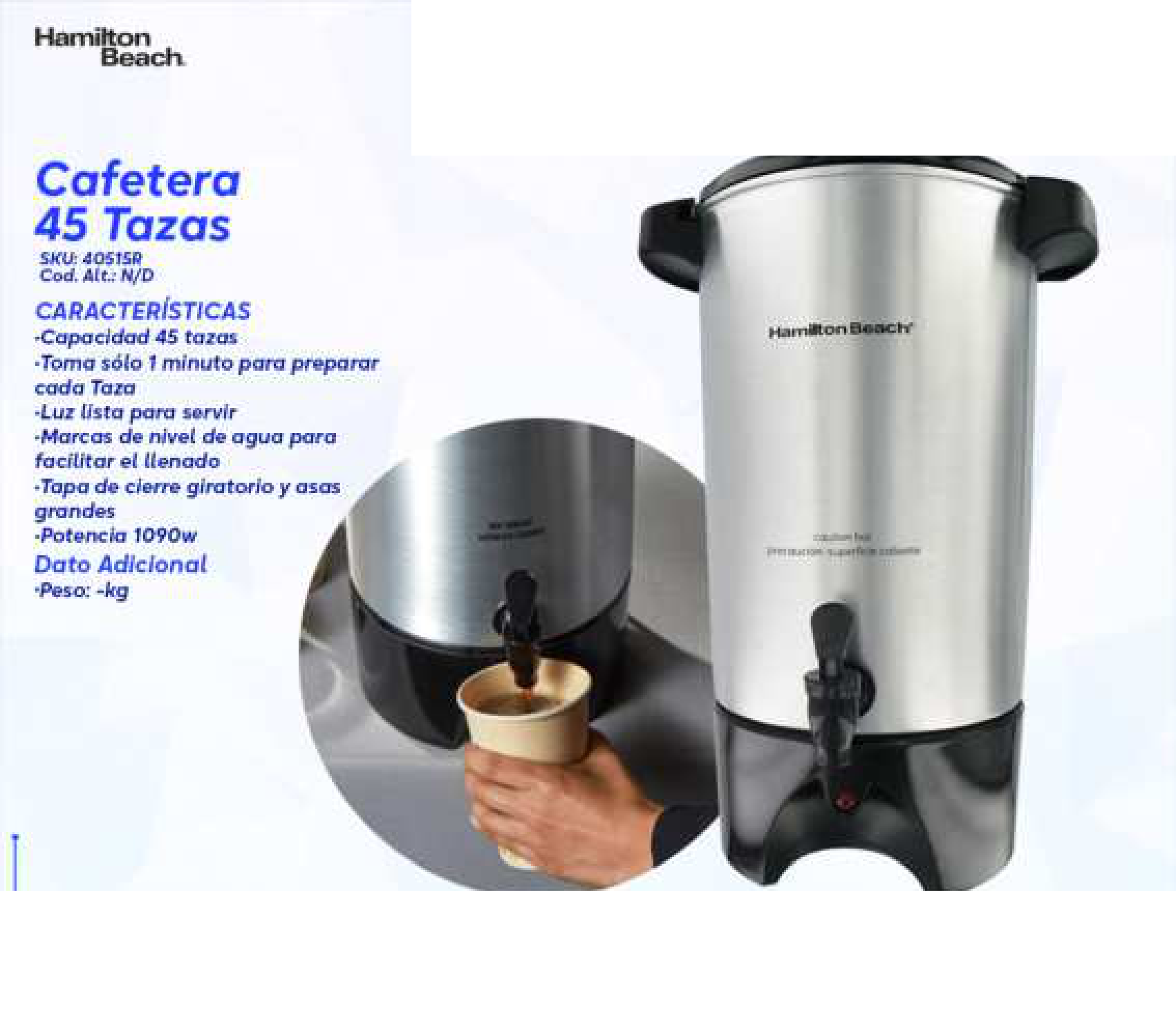 Cafetera 45 Tazas