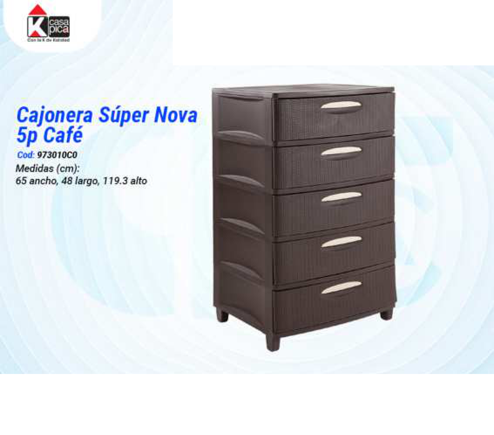 Cajonera Súper Nova 5p Café