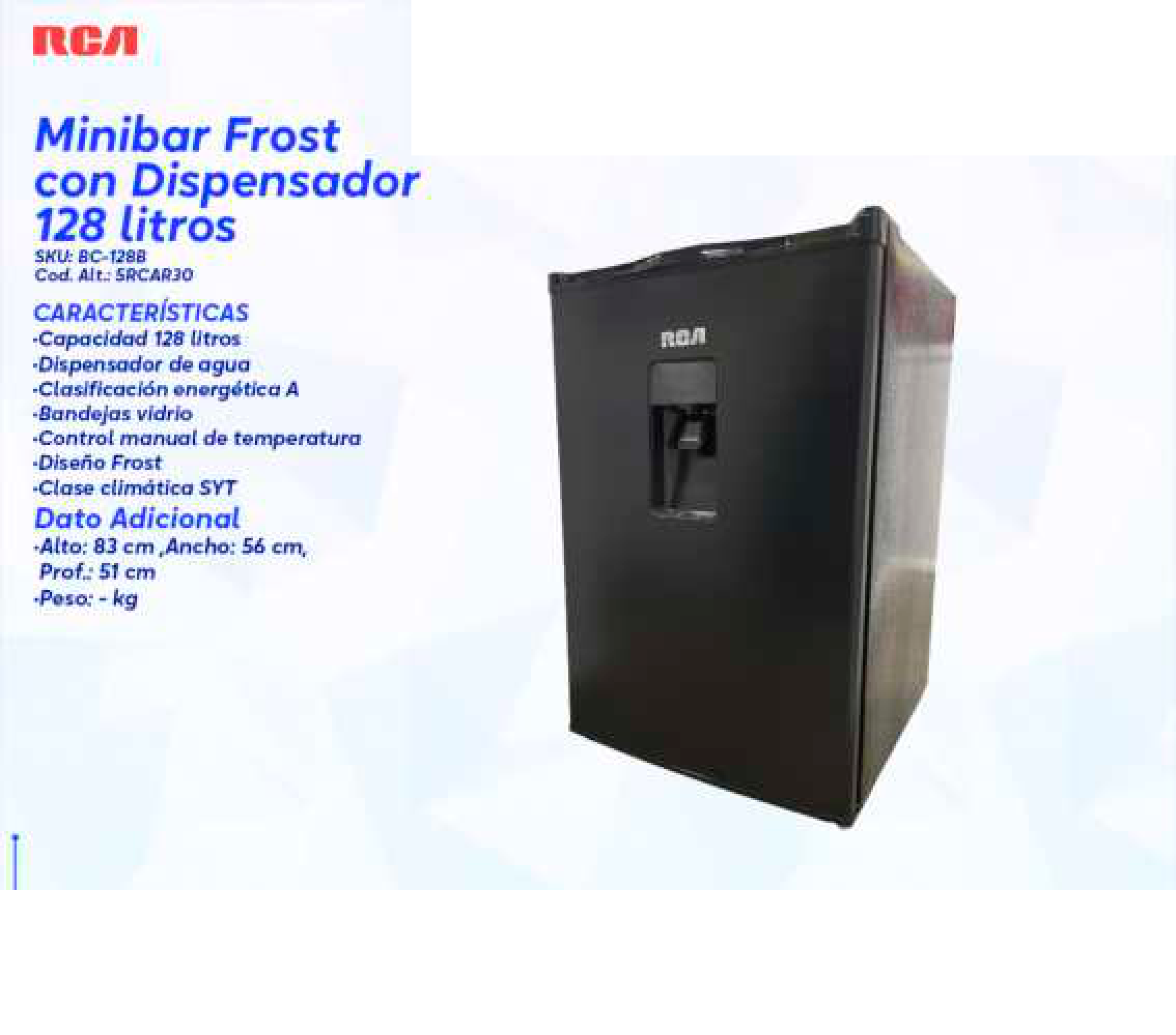 Minibar Frost con Dispensador 128 litros
