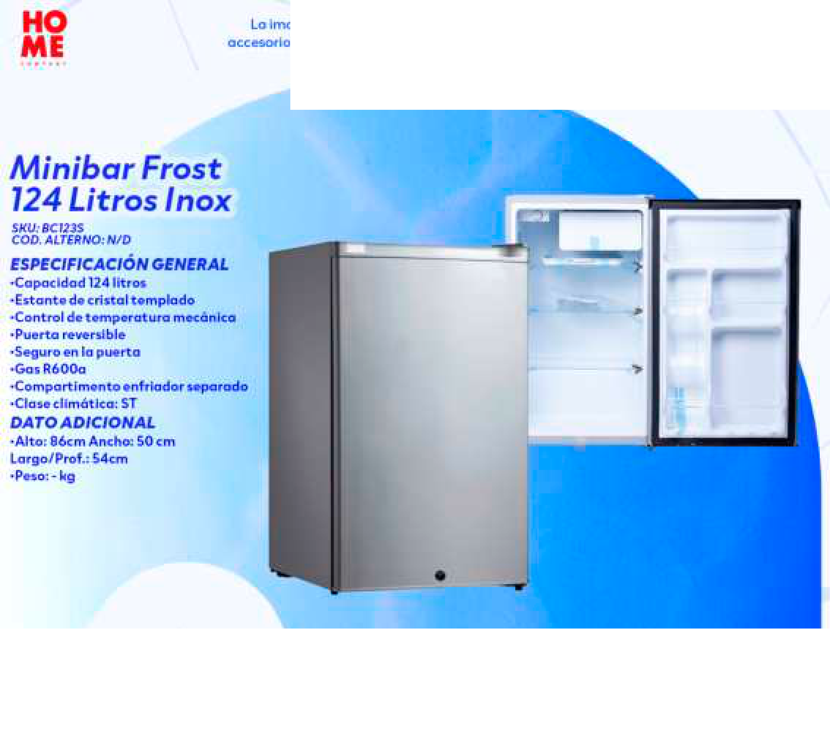 Minibar Frost 124 Litros Inox