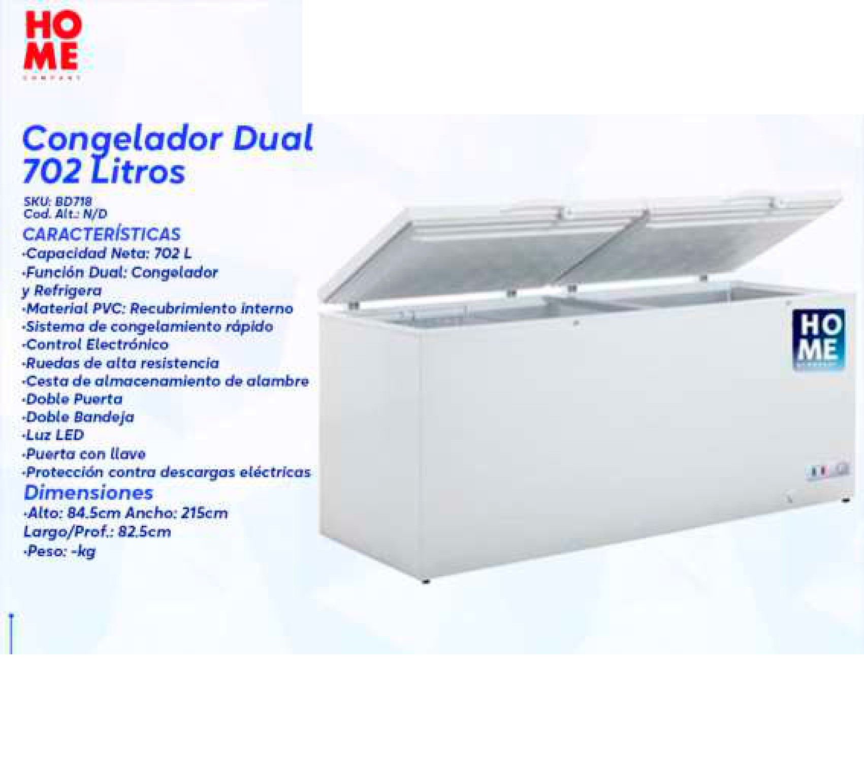 Congelador Dual 702 Litros