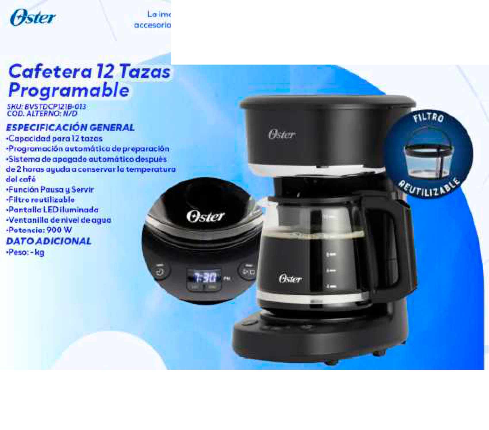 Cafetera 12 Tazas Programable