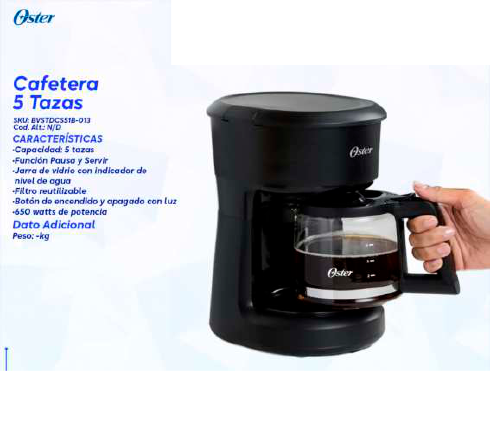 Cafetera 5 Tazas