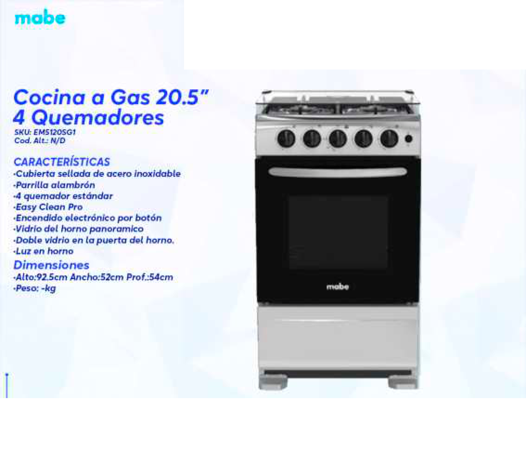 Cocina a Gas 20.5