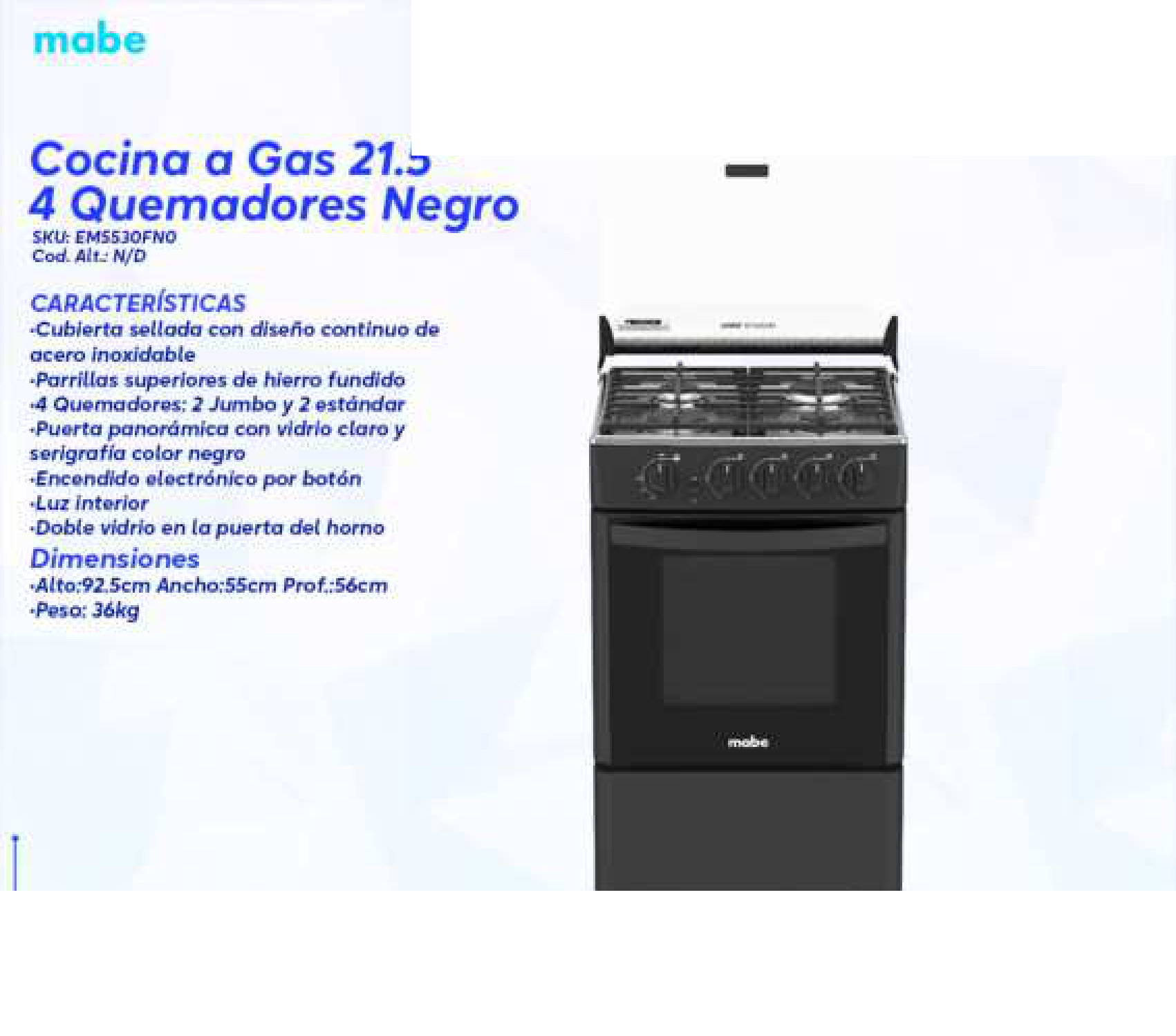 Cocina a Gas 21.5