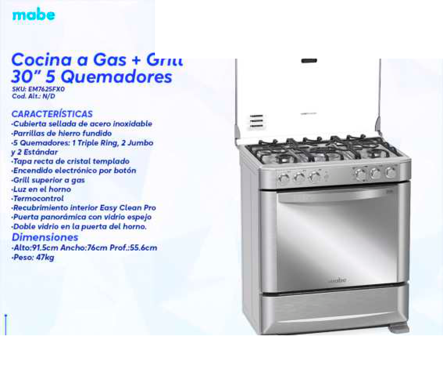 Cocina a Gas + Grill 30