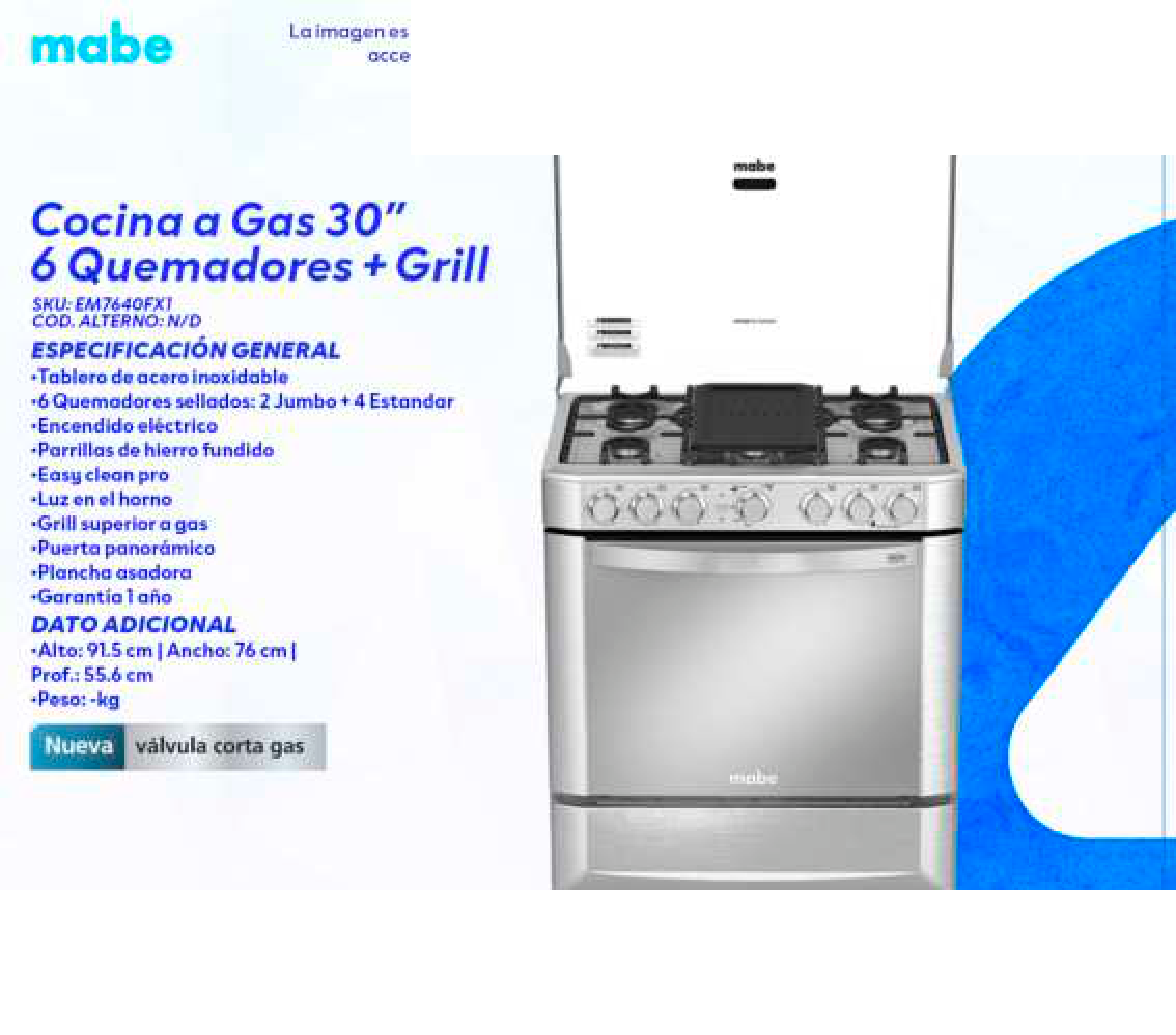 Cocina a Gas 30