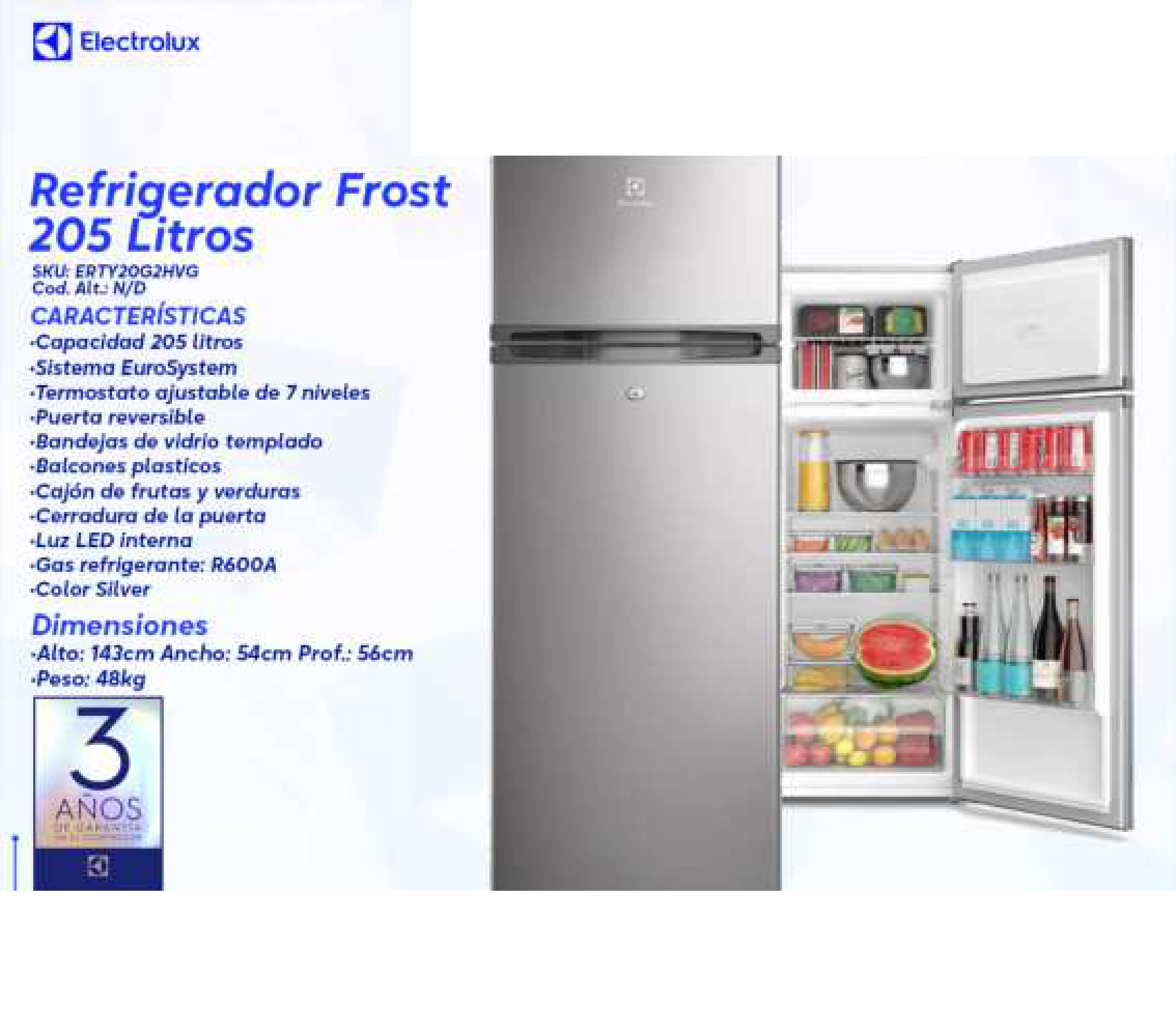 Refrigerador Frost 205 Litros