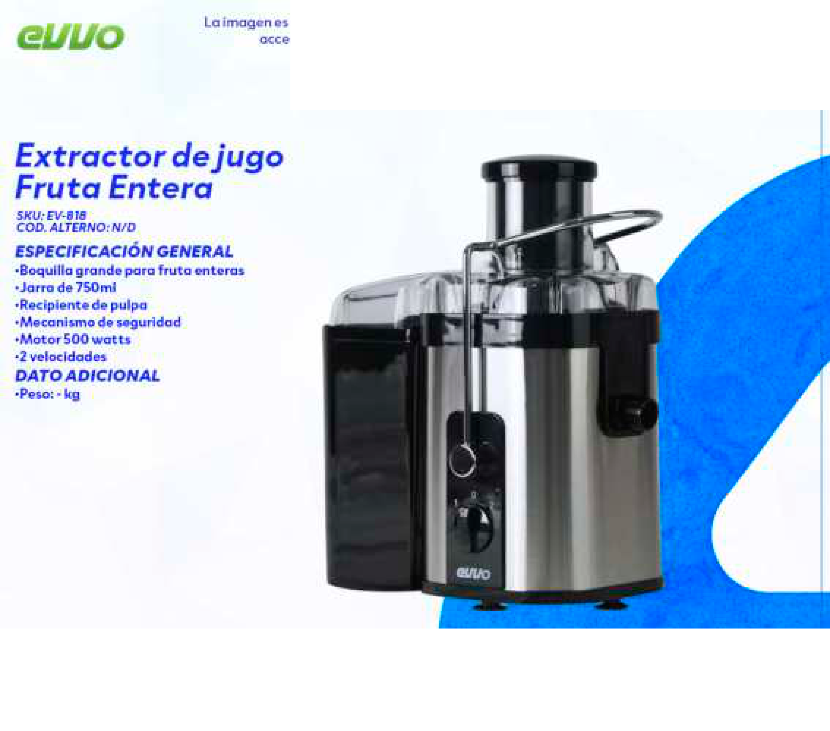 Extractor de jugo Fruta Entera