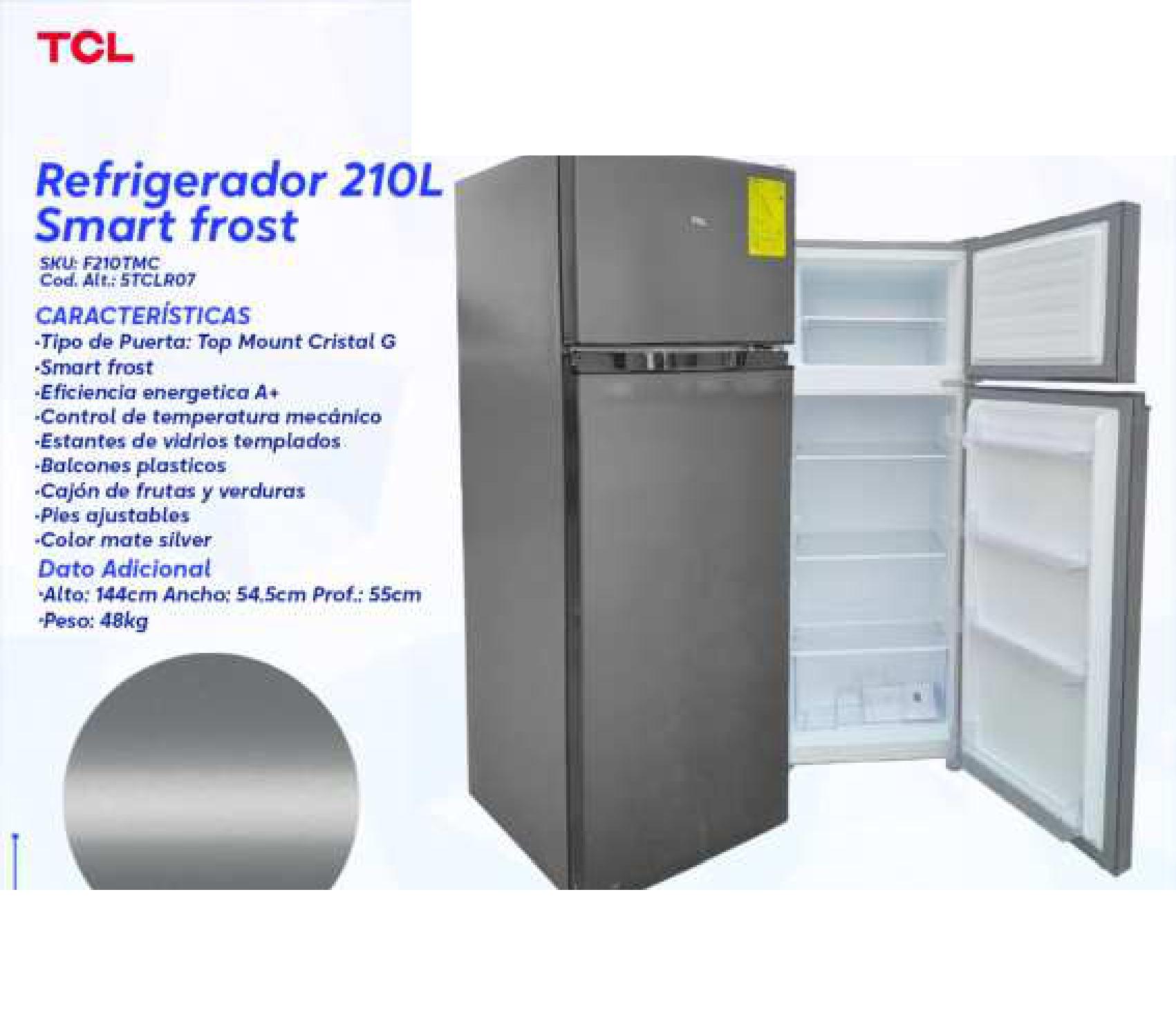 Refrigerador 210L Smart frost