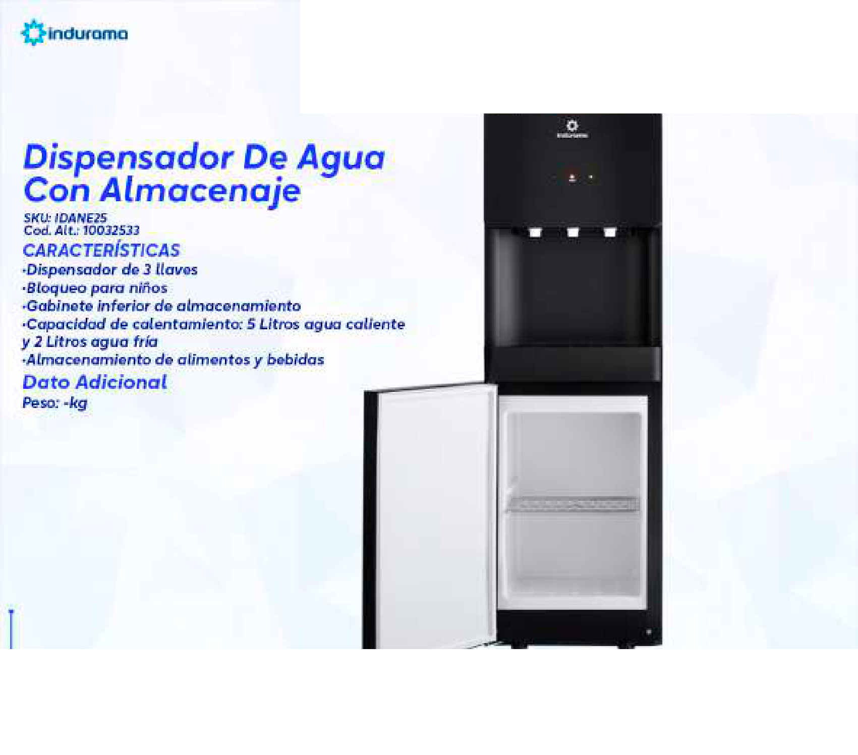 Dispensador De Agua Con Almacenaje