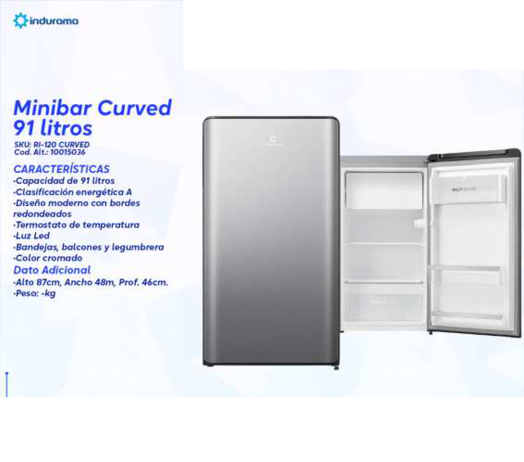 Minibar Curved 91 litros