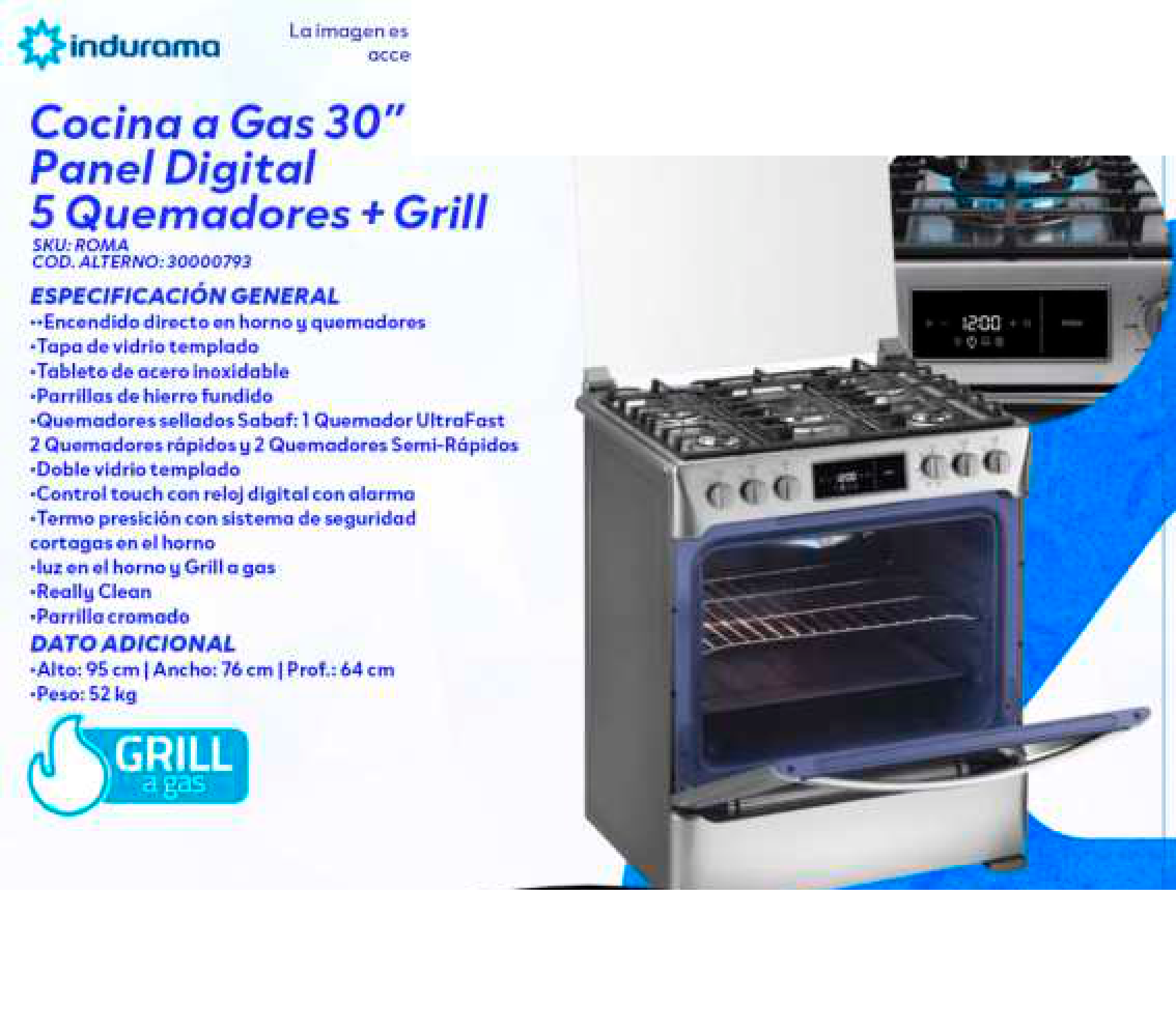 Cocina a Gas 30