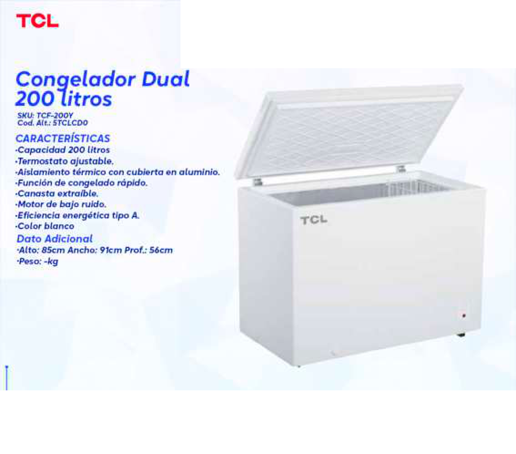 Congelador Dual 200 litros