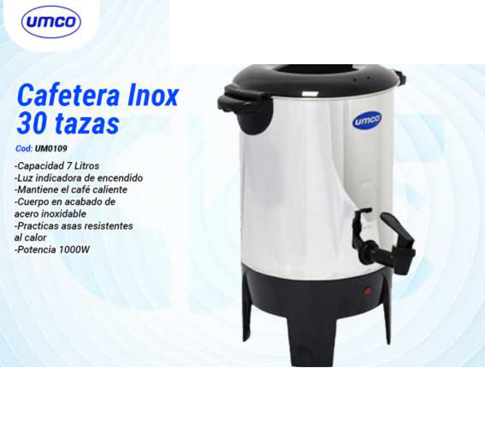 Cafetera Inox 30 tazas