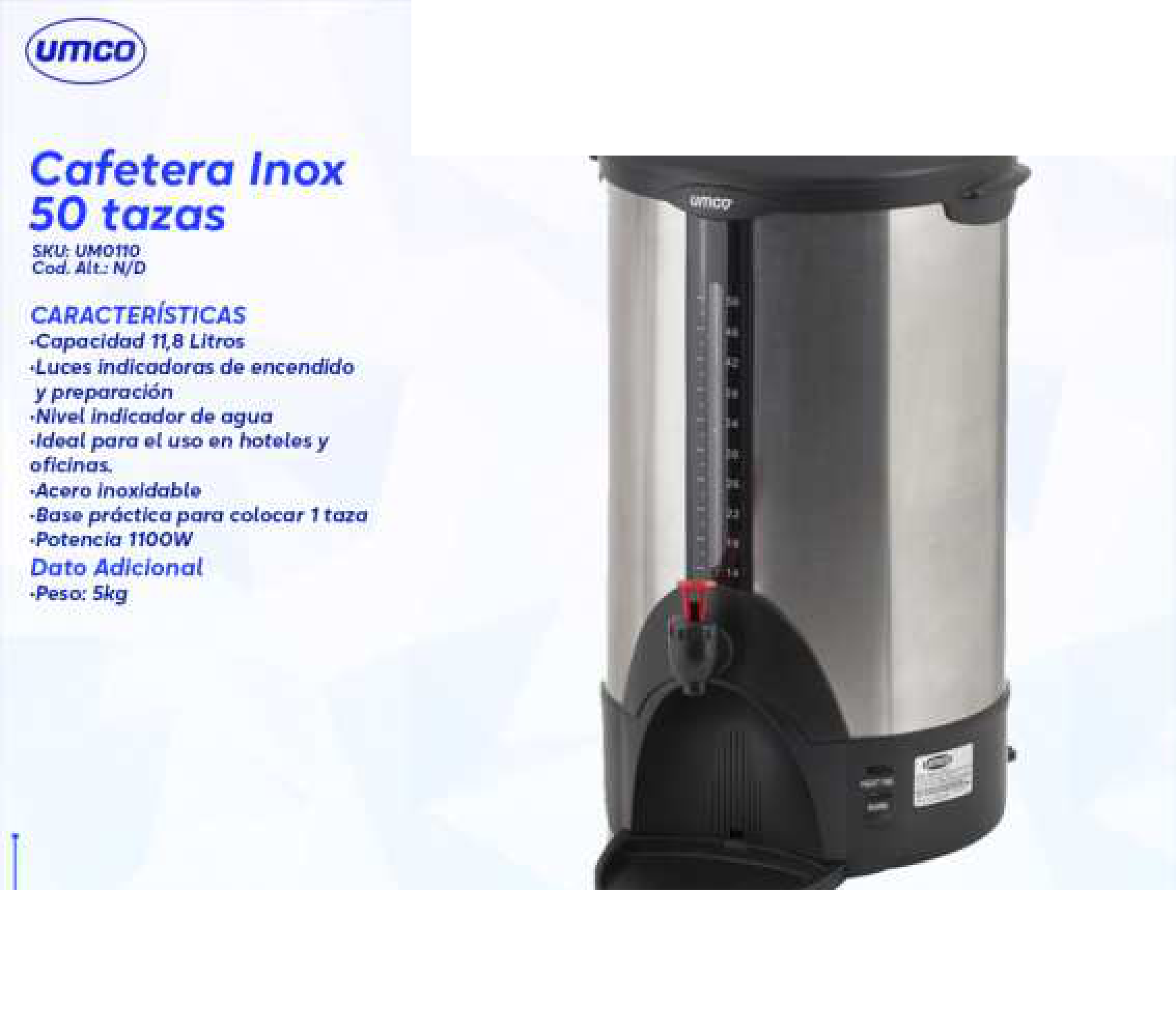 Cafetera Inox 50 tazas