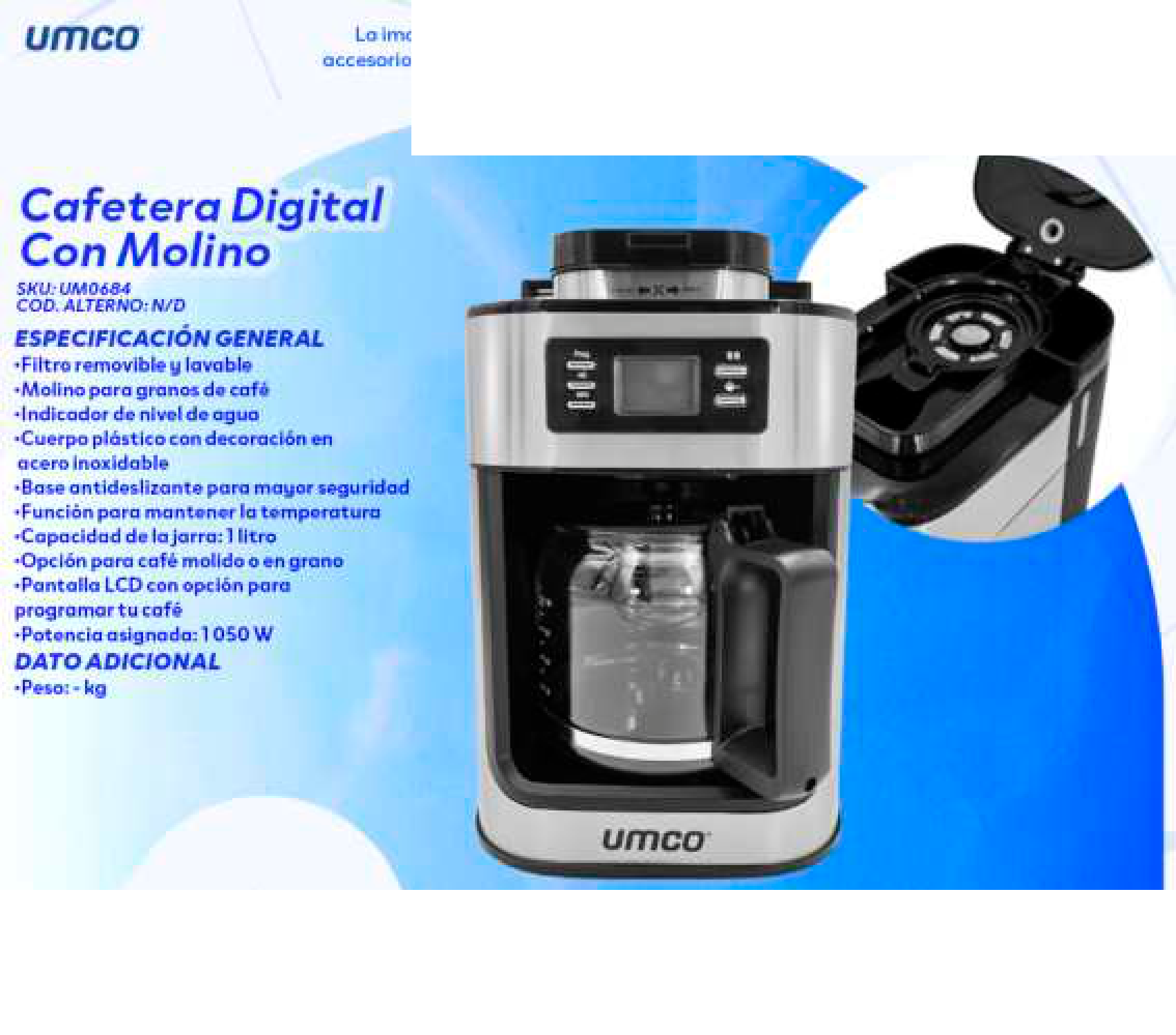 Cafetera Digital Con Molino