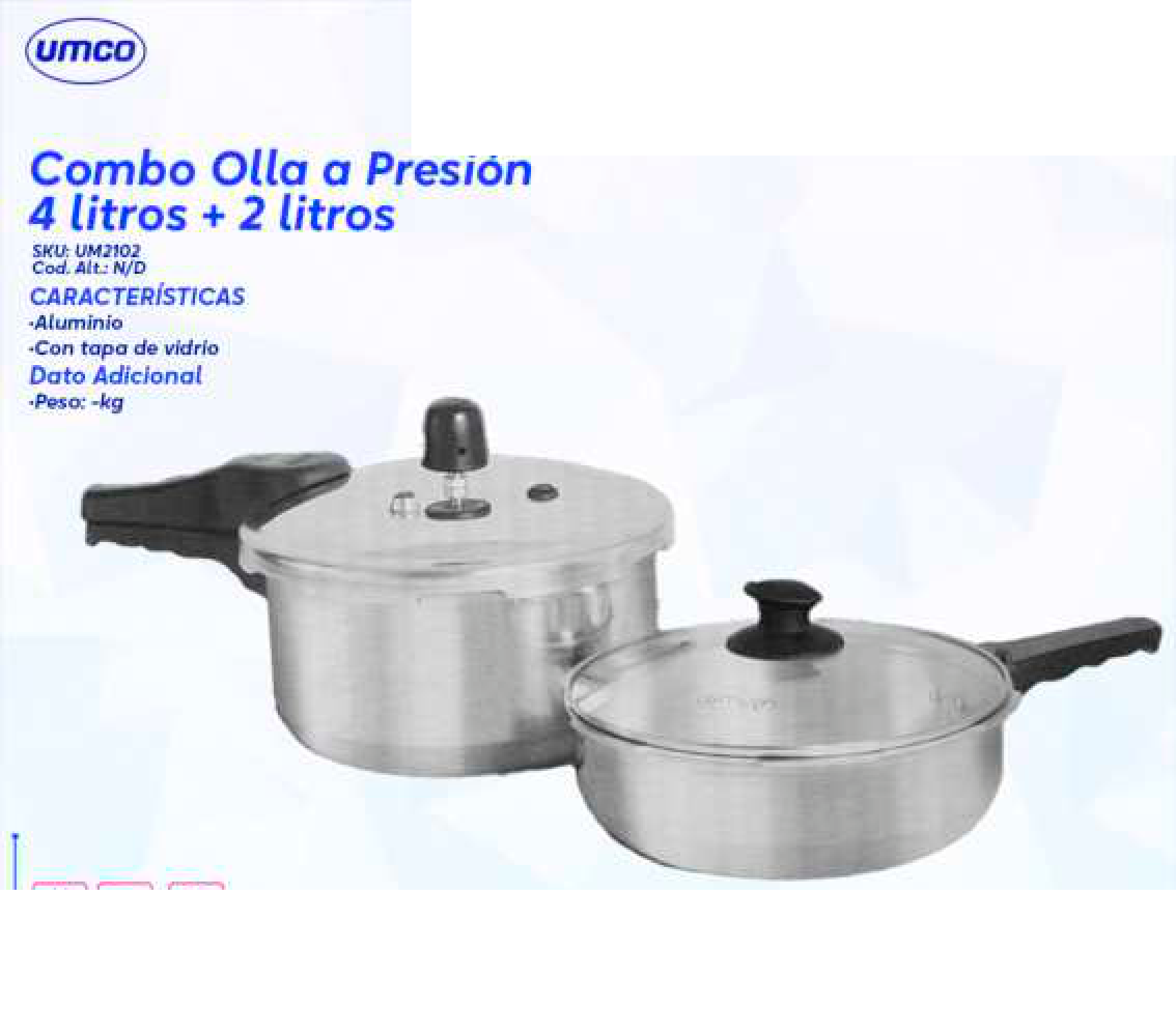 Combo Olla a Presión 4 litros + 2 litros