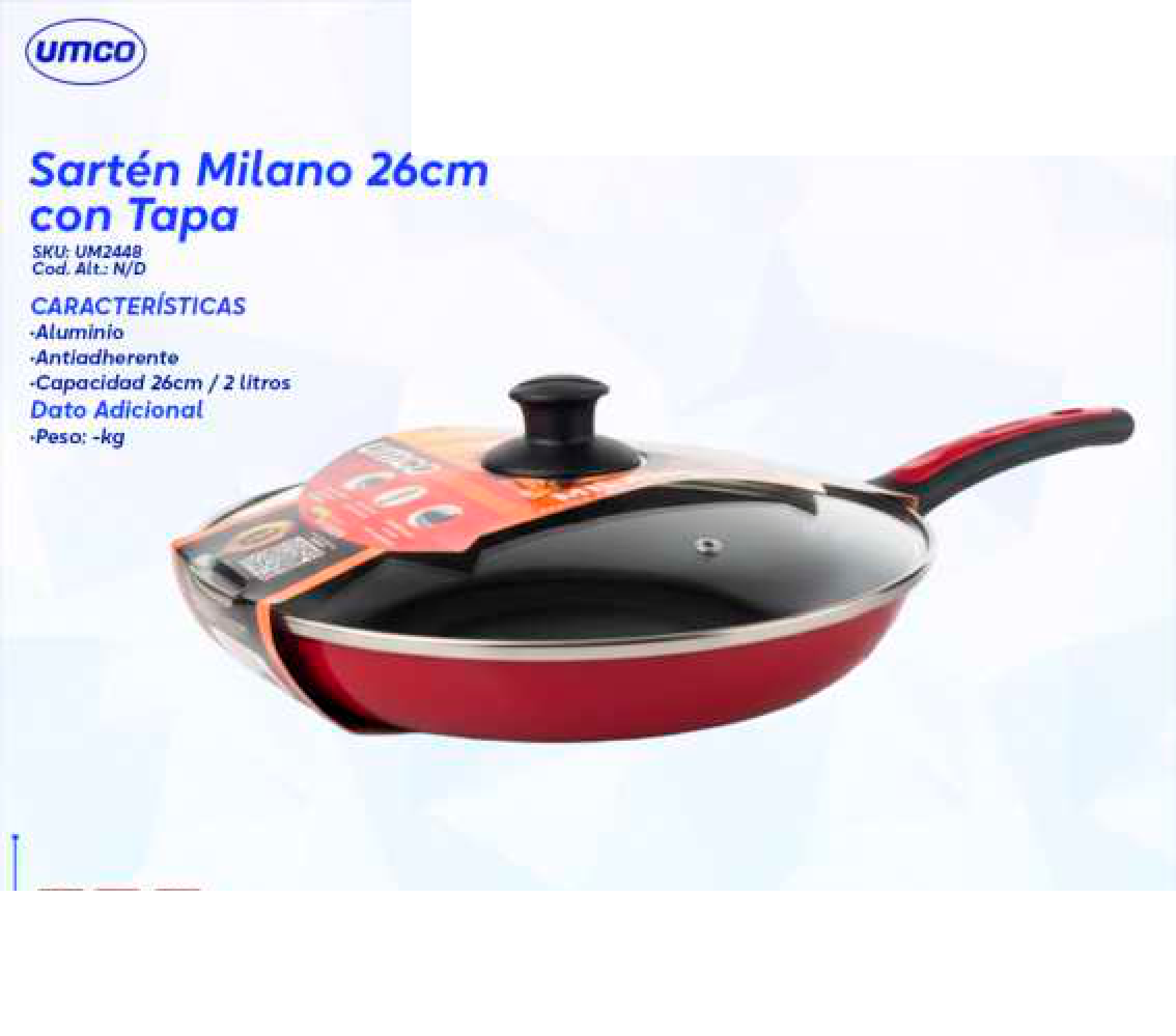 Sartén Milano 26cm con Tapa