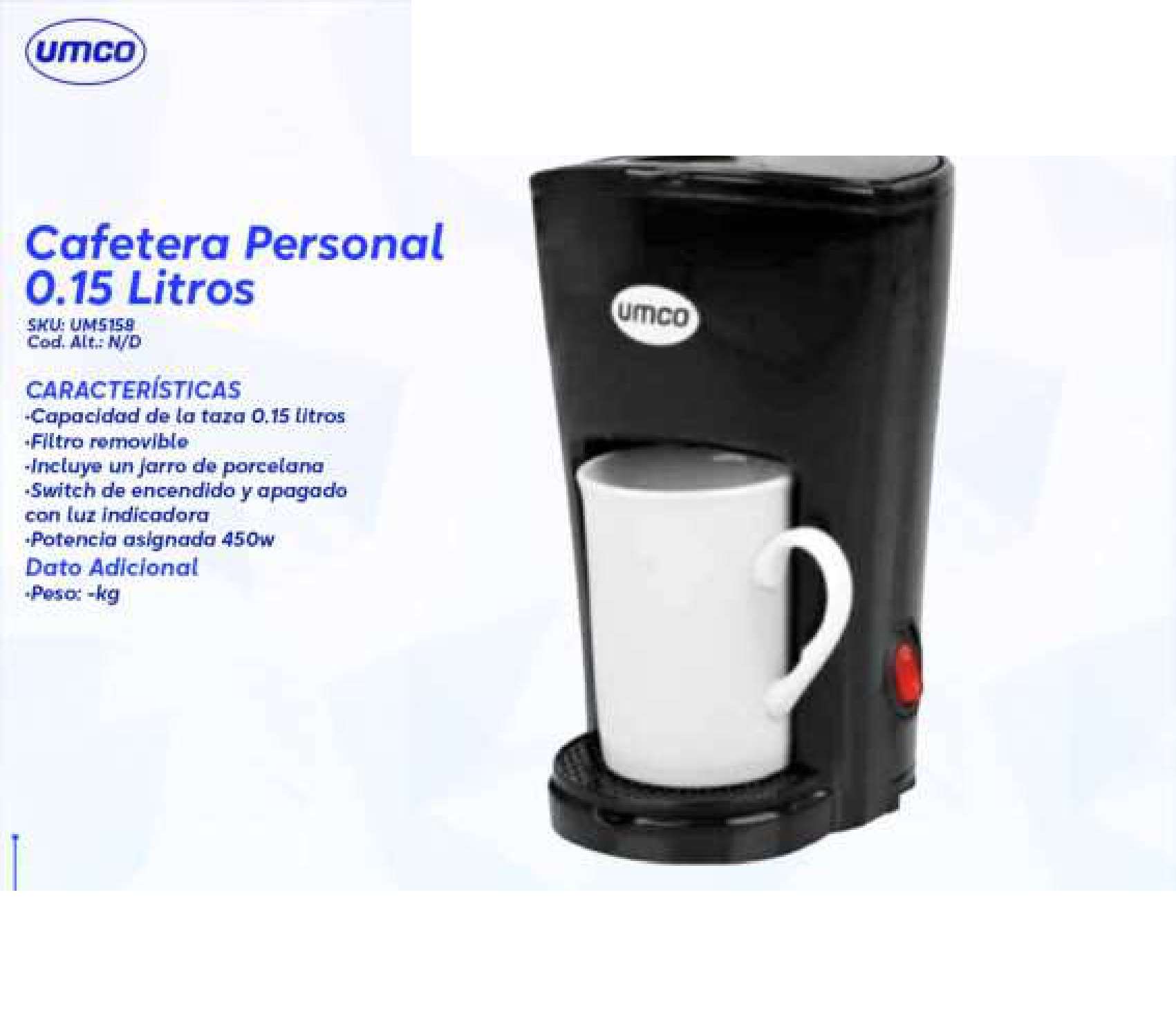 Cafetera Personal 0.15 Litros
