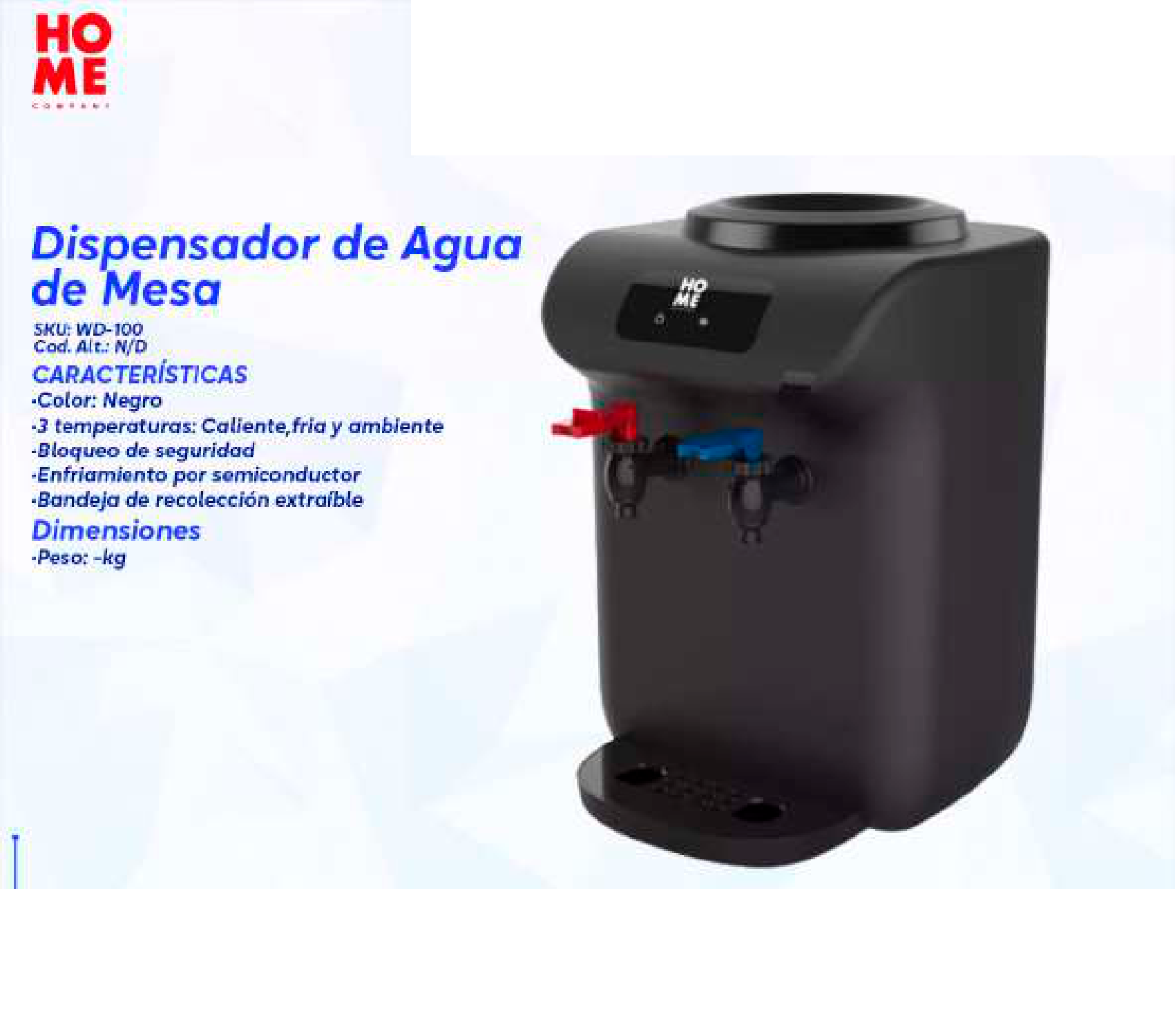 Dispensador de Agua de Mesa
